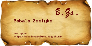 Babala Zselyke névjegykártya